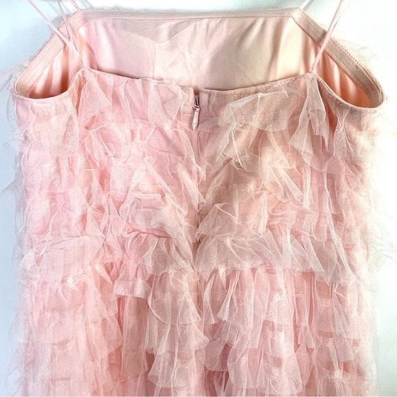 Ina Pink Ombre Ruffle Strapless Gown Sz Large - Picture 4 of 6